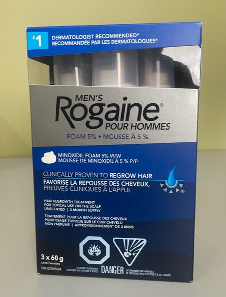 Rogaine® Hair Growth Treatment 5% Minoxidil Foam - 60g, 3-pack