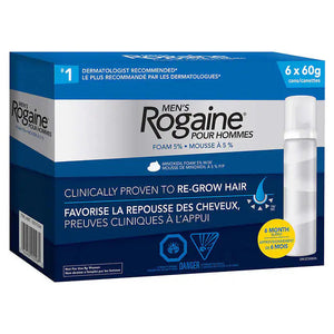 Rogaine® Men's Hair Growth Treatment 5% Minoxidil Foam - 60g, 6-pack